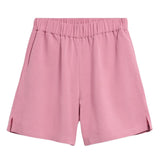 ARMEDANGELS Linen blend pull on shorts washed berry women