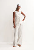 ARMEDANGELS Long linen blend vest undyed women