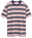 ARMEDANGELS Maarkos multi stripes t-shirt tinted navy oatmilk men