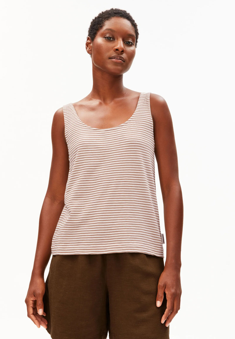 ARMEDANGELS Minaami lita top oatmilk cinnamon dust women