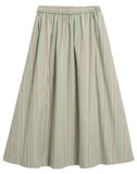 ARMEDANGELS Stripe A-line midi skirt foam light oatmilk women