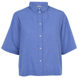 BASIC APPAREL Chane SS shirt sodalite blue women
