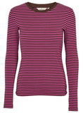 BASIC APPAREL Ludmilla BA146-01 LS tee purple orchid chicory coffee women