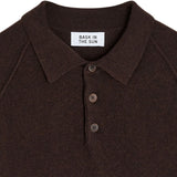BASK IN THE SUN Austin long sleeve polo chocolate men