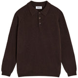 BASK IN THE SUN Austin long sleeve polo chocolate men