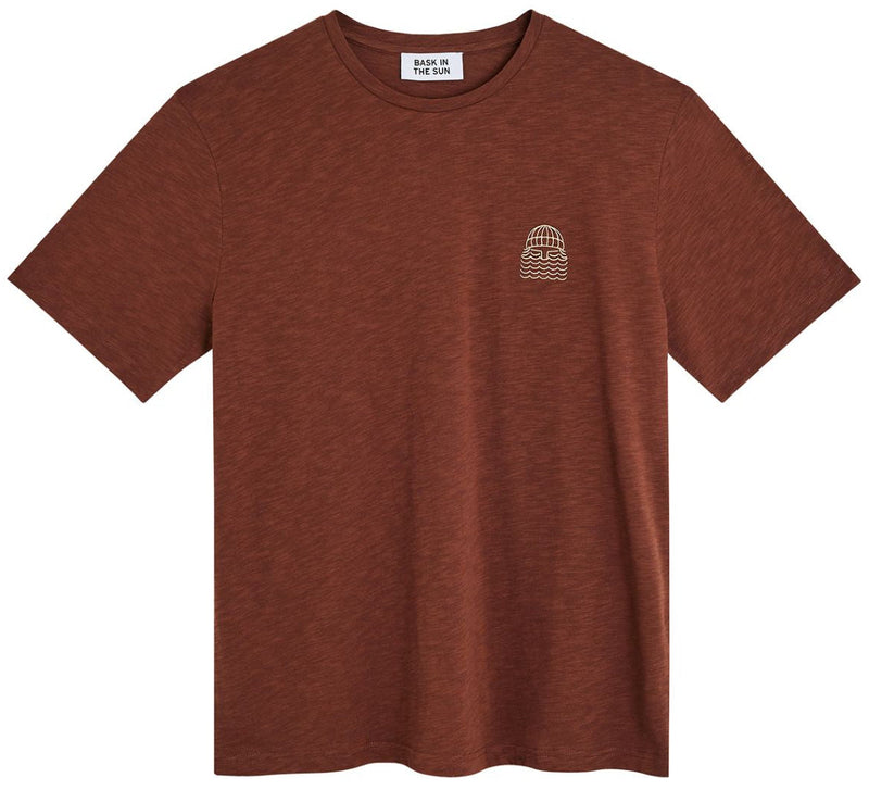 BASK IN THE SUN Mini to the sea t-shirt brownie men