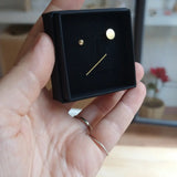 SEW A SONG Small gold plated stud earrings set
