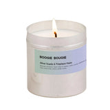 BOOGIE BOUGIE Silver suede & fireplace haze candle
