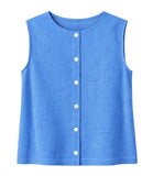 BRAVA Button up blouse blue checks women