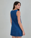 BRAVA Short denim dress blue women