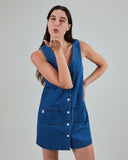 BRAVA Short denim dress blue women