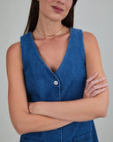 BRAVA Short denim dress blue women