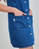 BRAVA Short denim dress blue women