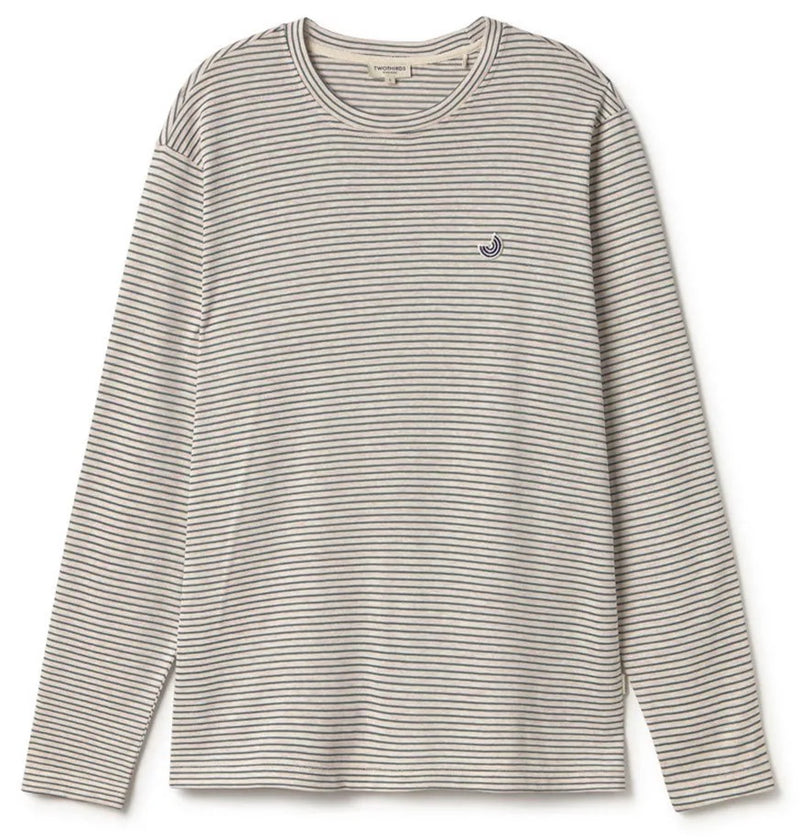 TWOTHIRDS Buddenhaggen longsleeve t-shirt light green stripes men