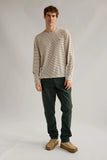 TWOTHIRDS Buddenhaggen longsleeve t-shirt light green stripes men
