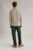 TWOTHIRDS Buddenhaggen longsleeve t-shirt light green stripes men