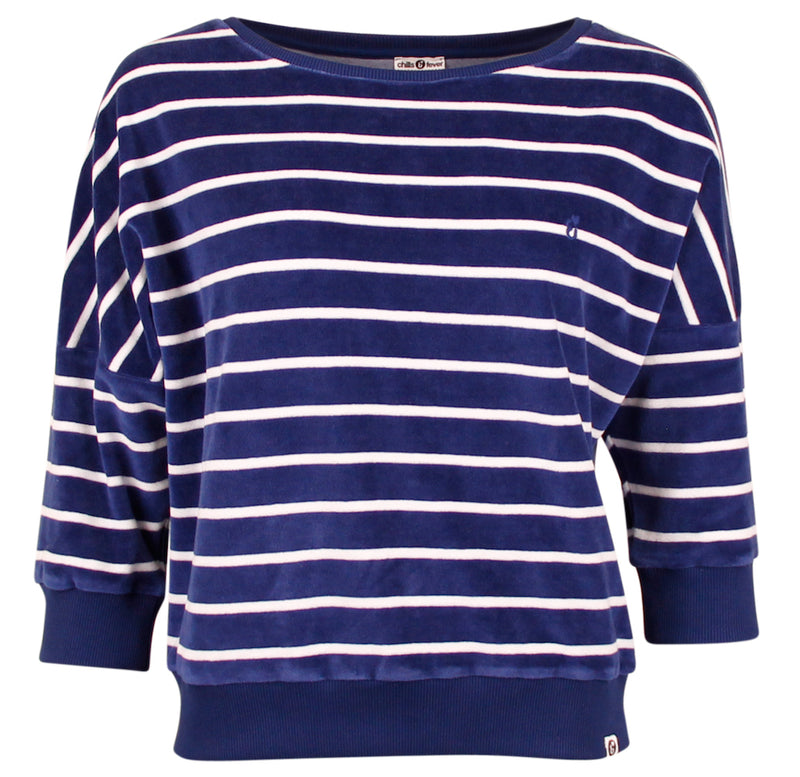 CHILLS & FEVER Sybille sweater stripes surf women