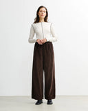 ROTHOLZ Corduroy Flared trousers chocolate women