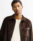 ROTHOLZ Casual corduroy shirt chocolate brown men