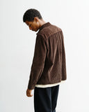 ROTHOLZ Casual corduroy shirt chocolate brown men