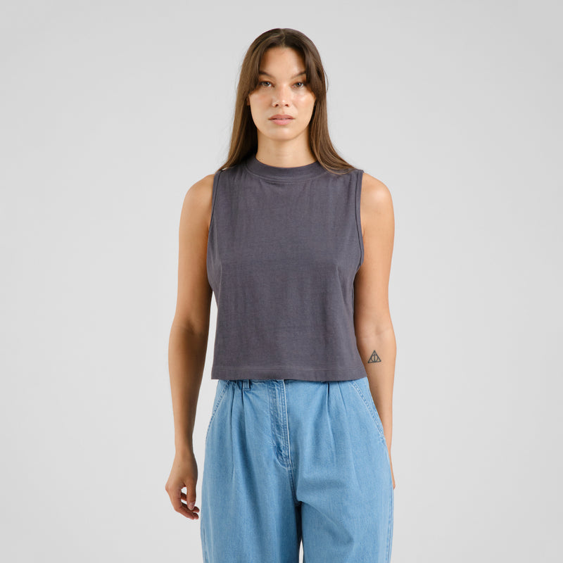 DEDICATED Namsos hemp top charcoal women