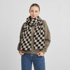 DEDICATED Rossberga pepita cats scarf oat white unisex