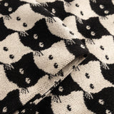 DEDICATED Rossberga pepita cats scarf oat white unisex