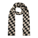DEDICATED Rossberga pepita cats scarf oat white unisex