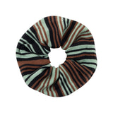 DEDICATED Rib scrunchie irregular stripes green women