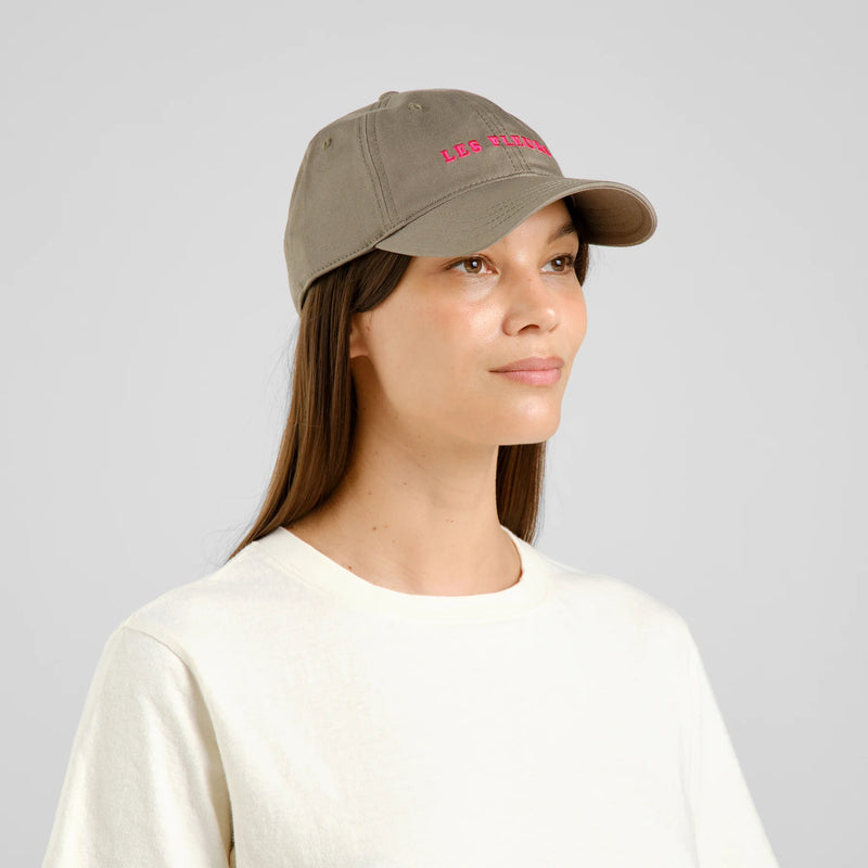 DEDICATED Slussen les fleurs soft cap olive green unisex