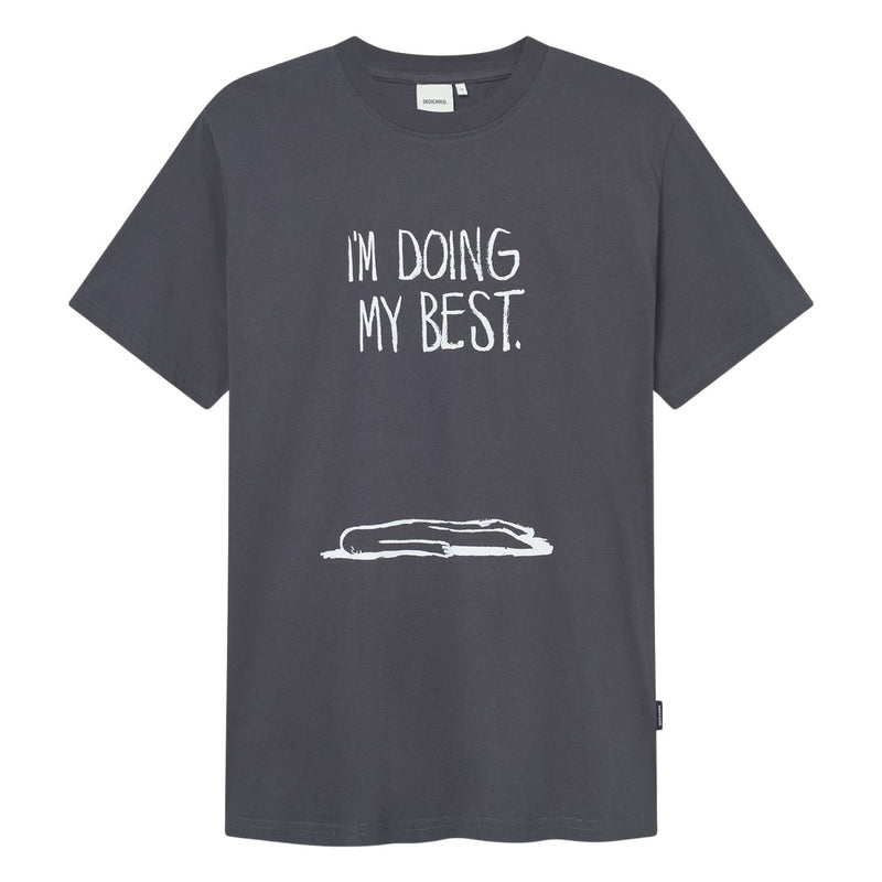 DEDICATED Stockholm doing my best t-shirt charcoal men