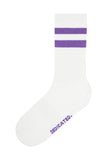 DEDICATED Ullevi sport socks stripes paisley purple unisex