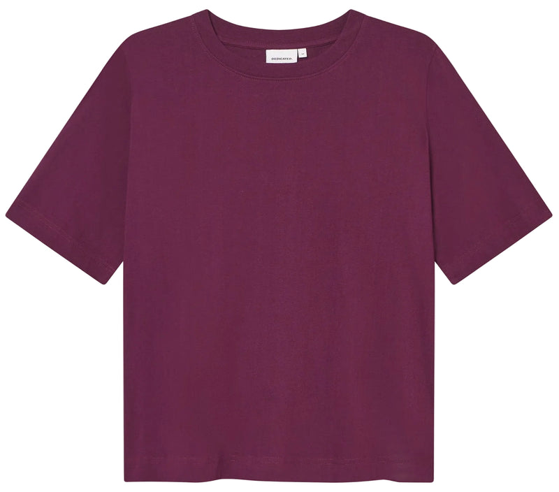 DEDICATED Vadstena base t-shirt fig red women