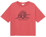 DEDICATED Vadstena paws for a moment t-shirt holly red women