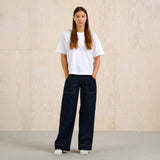 DEDICATED Vara denim workwear pants dark blue women