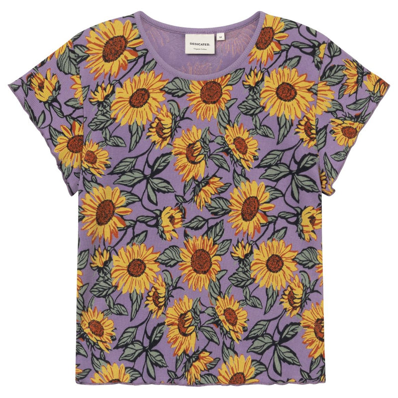 DEDICATED Ven sunflower rib top haze purple women