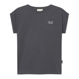 DEDICATED Visby love not camping t-shirt charcoal women