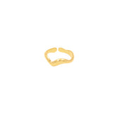 Gold ring on a white background