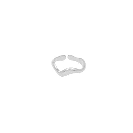 Silver ring on a white background