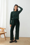 TWOTHIRDS Eparses longleeve dark green women