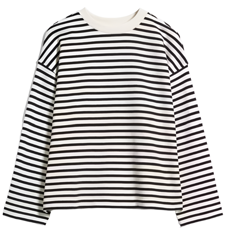 ARMEDANGELS Frankaa Maarlen stripe undyed black women