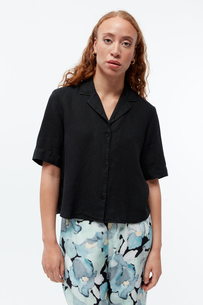 GIVN BERLIN Carol linen blouse black women