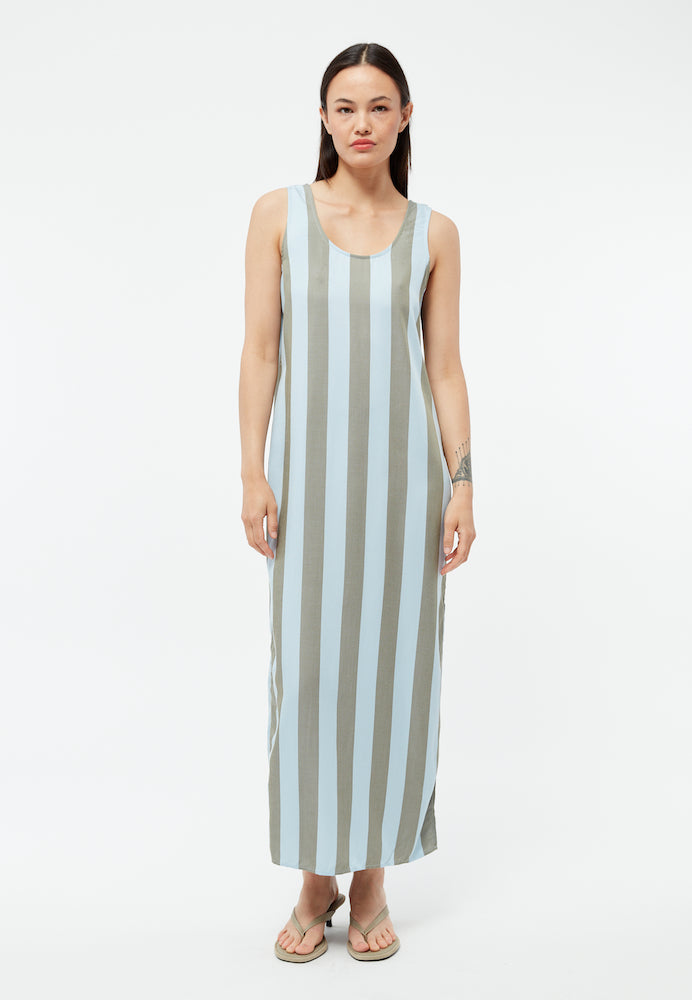 GIVN BERLIN Lotta maxi dress ice water blue faded olive women