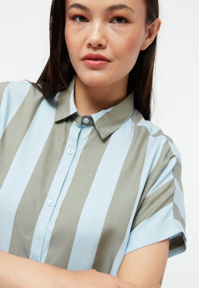 GIVN BERLIN Sarah blouse ice water blue faded olive women