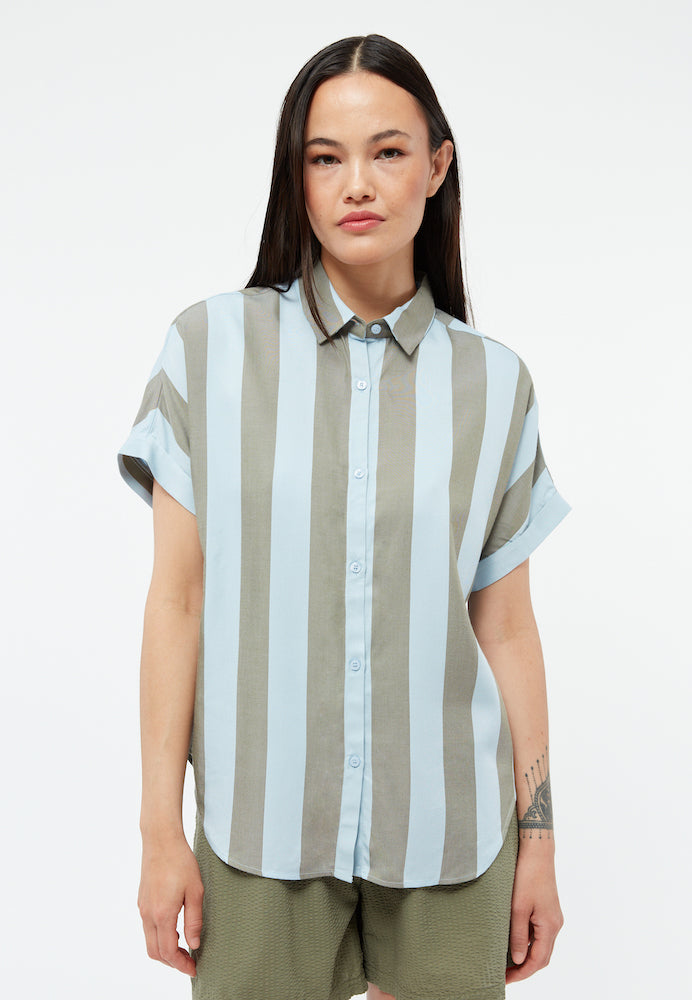 GIVN BERLIN Sarah blouse ice water blue faded olive women