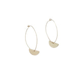 BRASSCAKE Half circle long hoops earrings