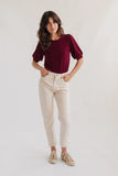 TWOTHIRDS Horst top dark cranberry women