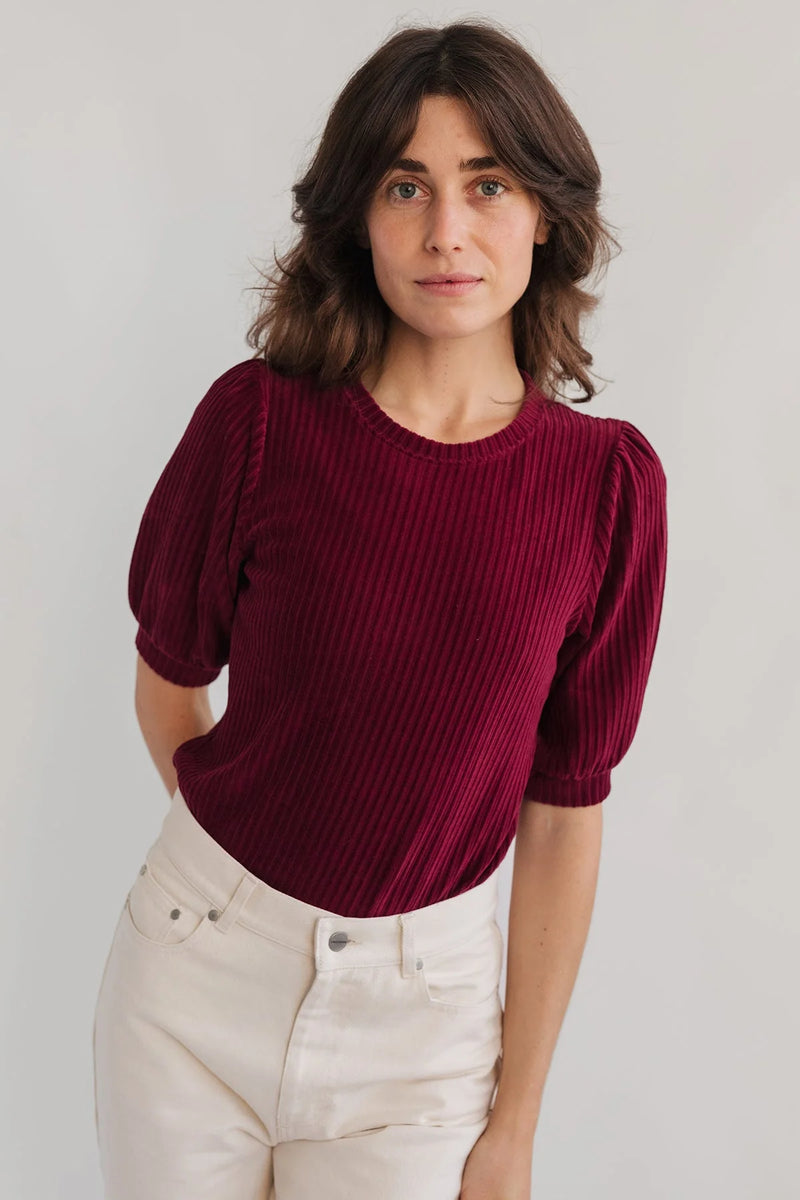 TWOTHIRDS Horst top dark cranberry women