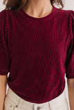 TWOTHIRDS Horst top dark cranberry women