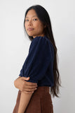 TWOTHIRDS Horst velour top naval blue women